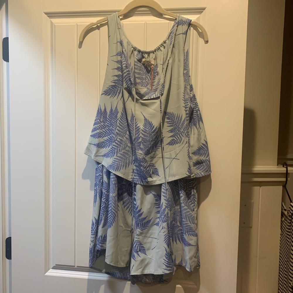 Tropical print romper